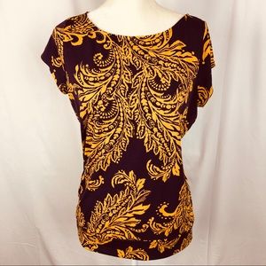 $ The Limited M Blouse Silky Purple/Gold